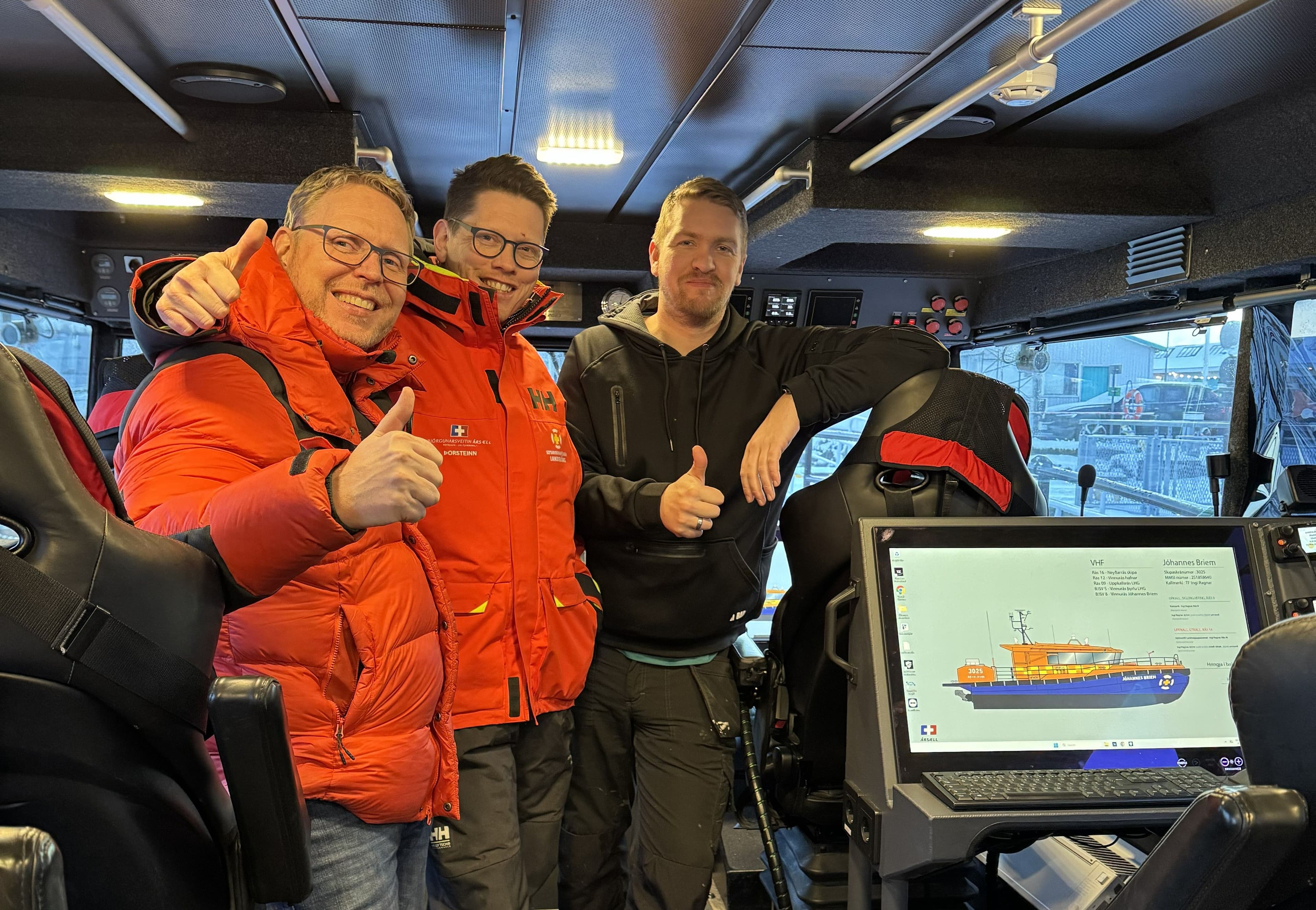 Alda now aboard the rescue ship Jóhannes Briem